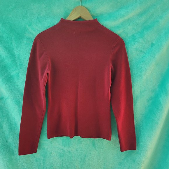 Gorgeous vintage I.N.C. red mock turtleneck size medium - Picture 2 of 8